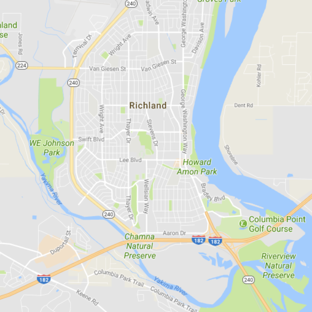 Map of Richland, WA